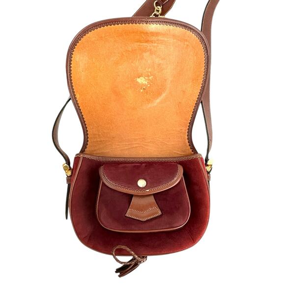 Loewe Vintage Anagram Sevilla Suede Leather Shoulder Bag - Picture 7 of 11